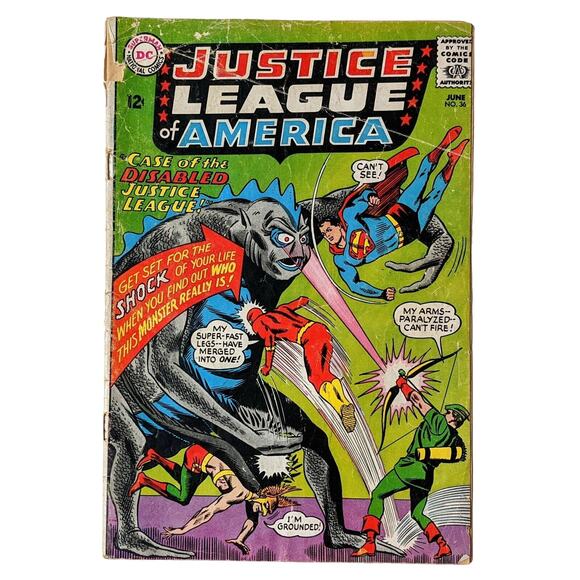 Justice League of America Vol 1 #36 DC Comics 1965 Silver Age Good Low Grade JLA - Picture 1 of 4